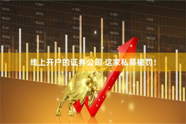线上开户的证券公司 这家私募被罚！